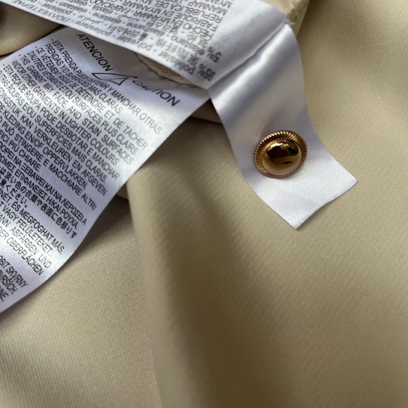 Zara Shift Dress Ecru Faux Suede Chic Mini Women's Size Small - Picture 12 of 14